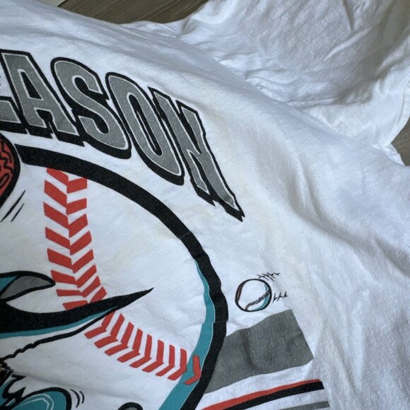 Vintage Florida Miami Marlins Inaugural 1993 Shirt Sz L Fits SM Single Stitch - Picture 7 of 11